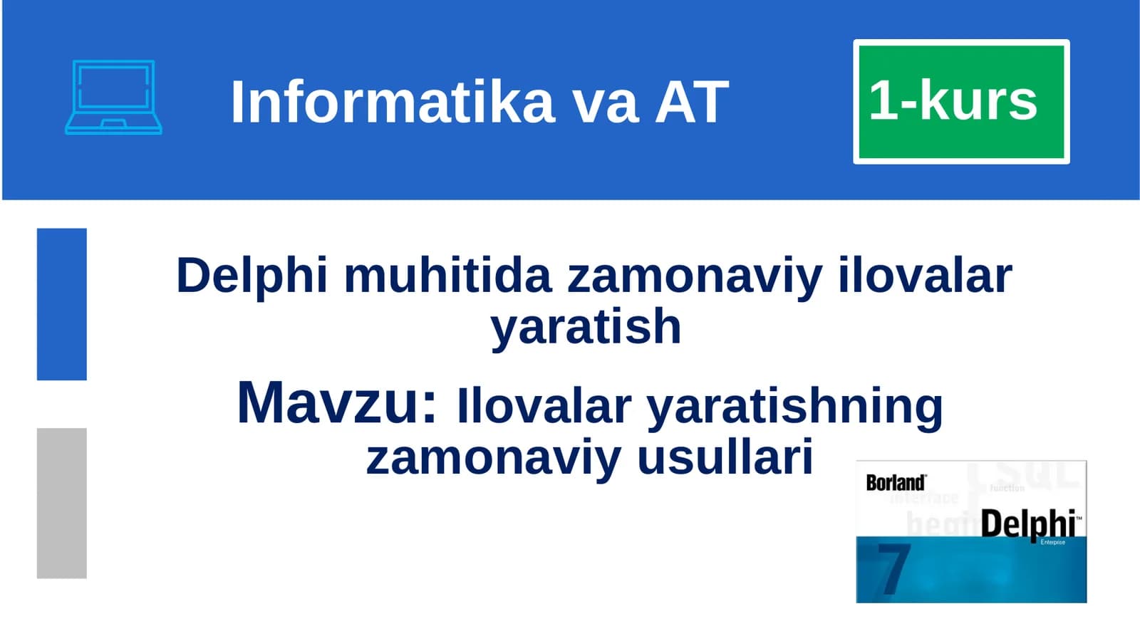 Zamonaviy ilovalar