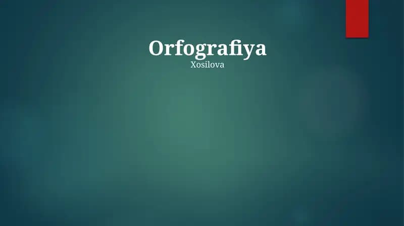 Orfografiya