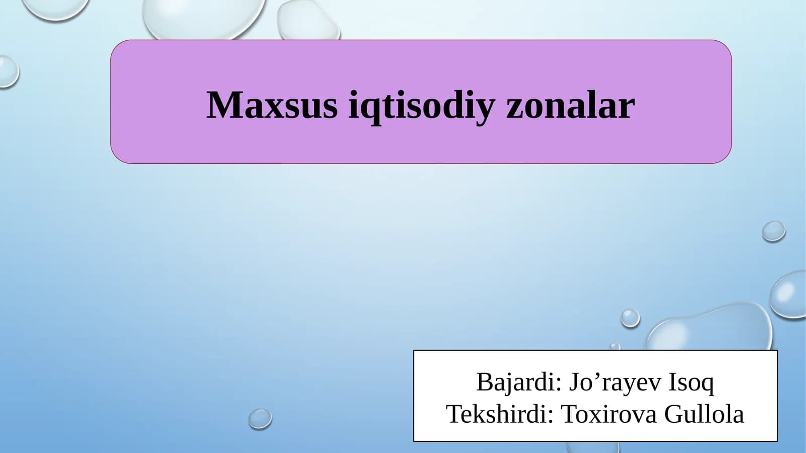 Maxsus iqtisodiy zonalar