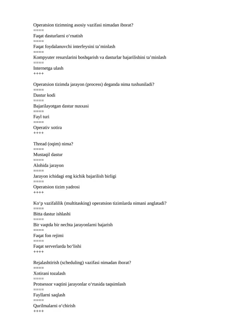 Operatsion tizim