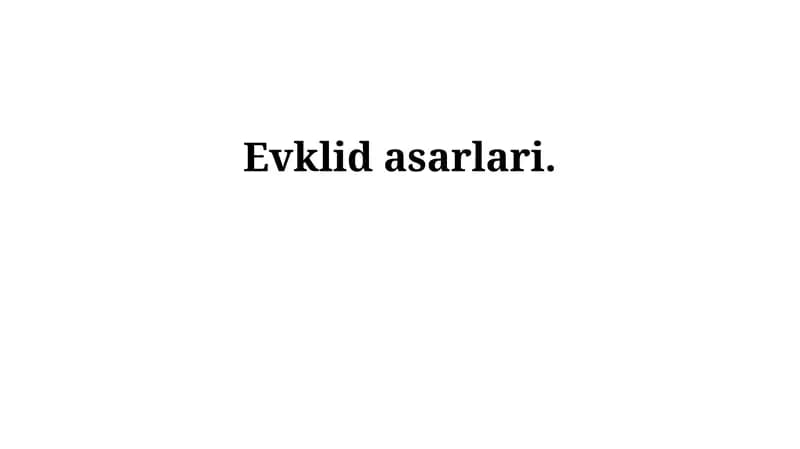 Evklid asarlari