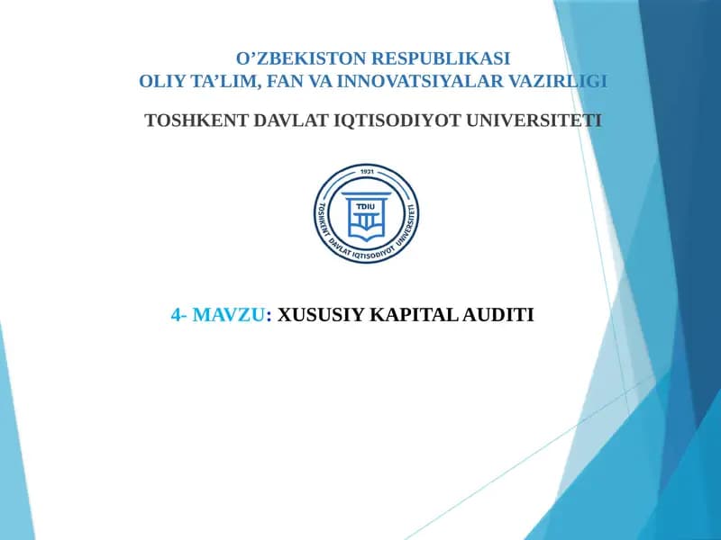 Xususiykapital Audit