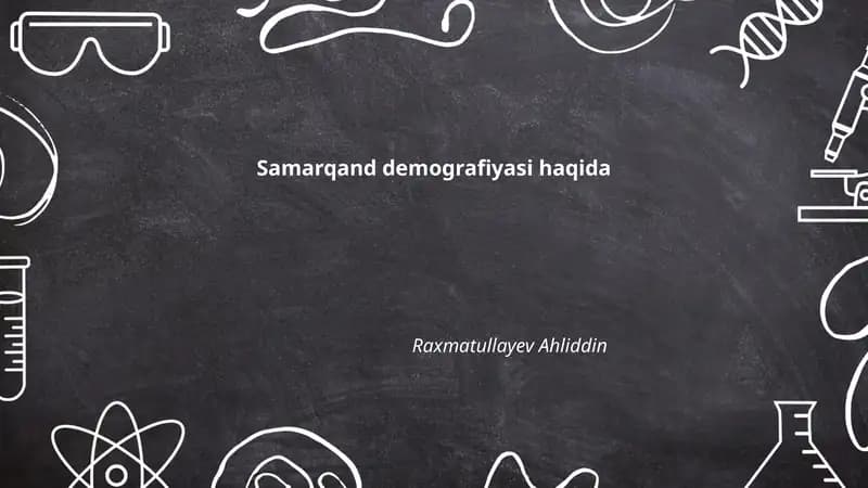 Samarqand demografiyasi haqida