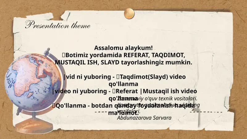 Zamonaviy o'quv texnik vositalari