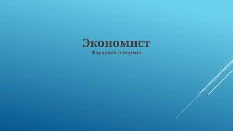 Экономист