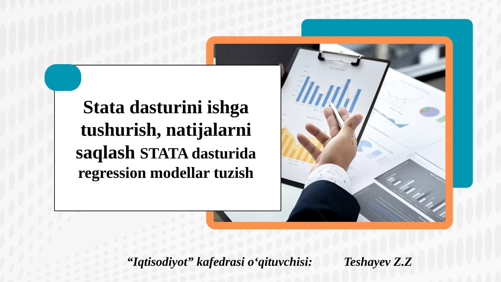 Statadasturini Ishga Tushurish va Natijalarni Saqlash