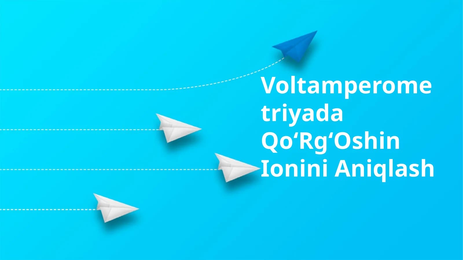 Voltamperometriyada QoʻRgʻOshin Ionini Aniqlash