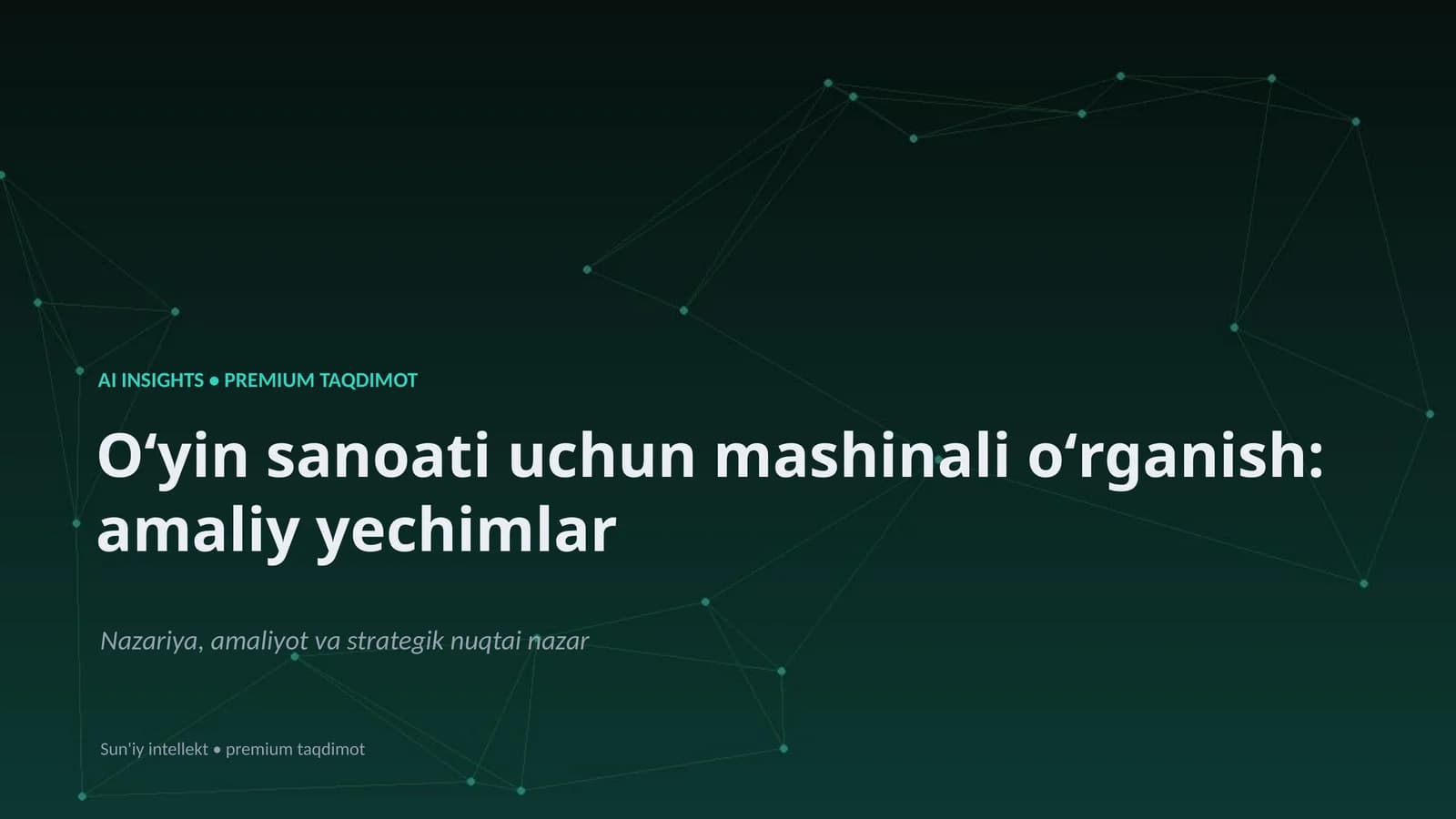 AI INSIGHTS • PREMIUM TAQDIMOT