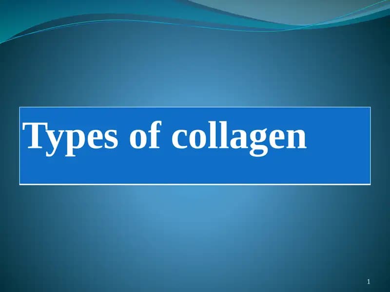 Types of collagen
