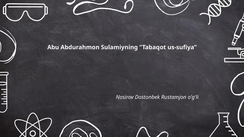 "Tabaqot us-sufiya"