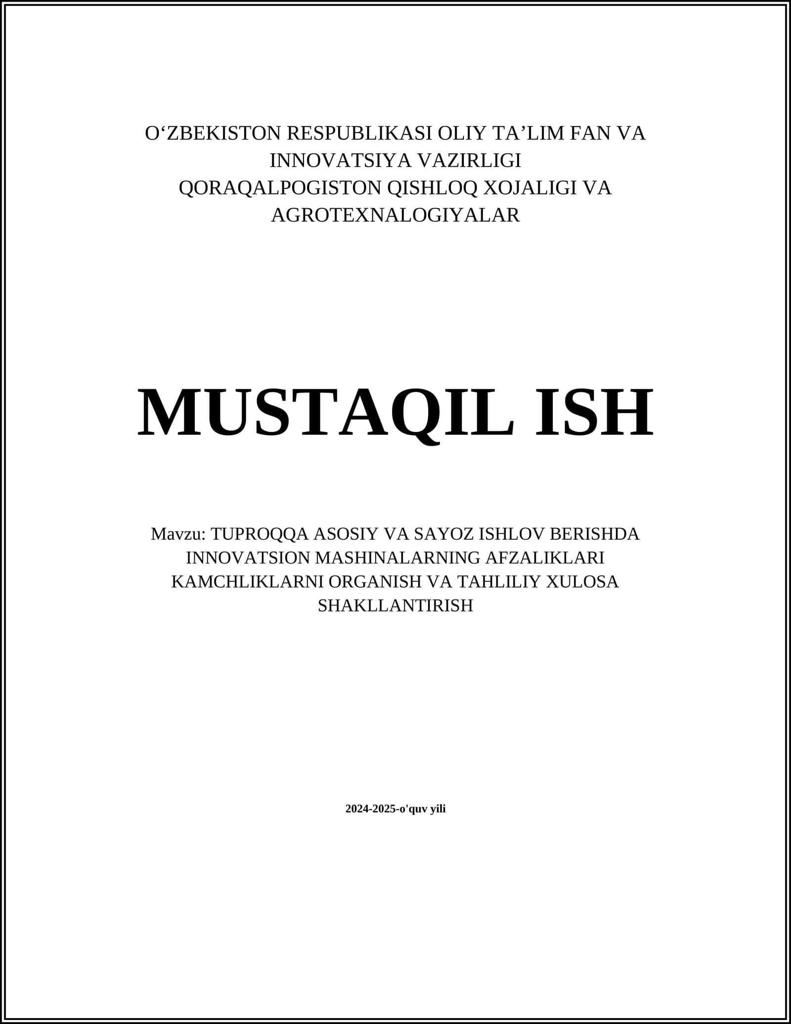 Innovatsion mashinalarning ishlash tamoyillari