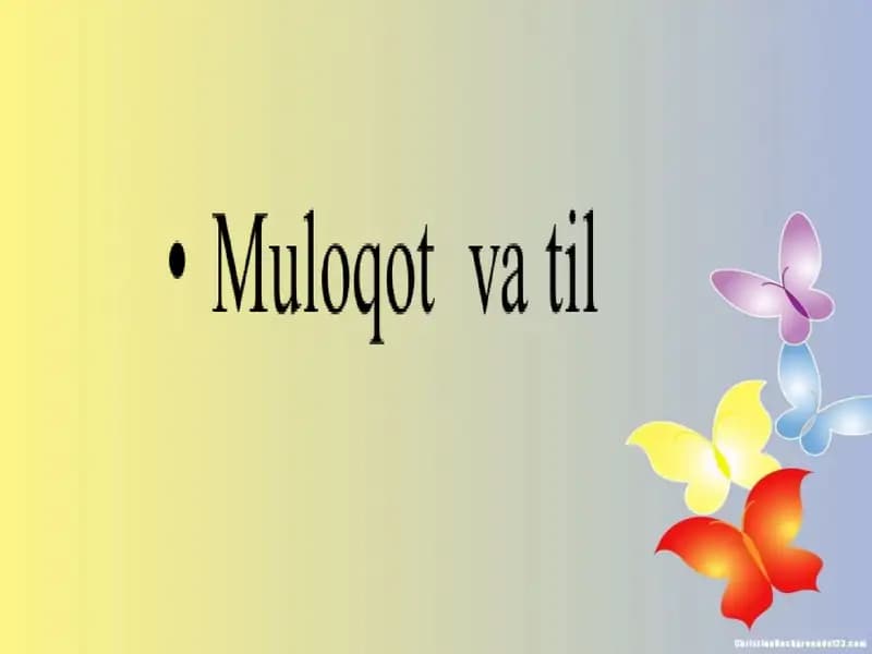 Muloqot va Til