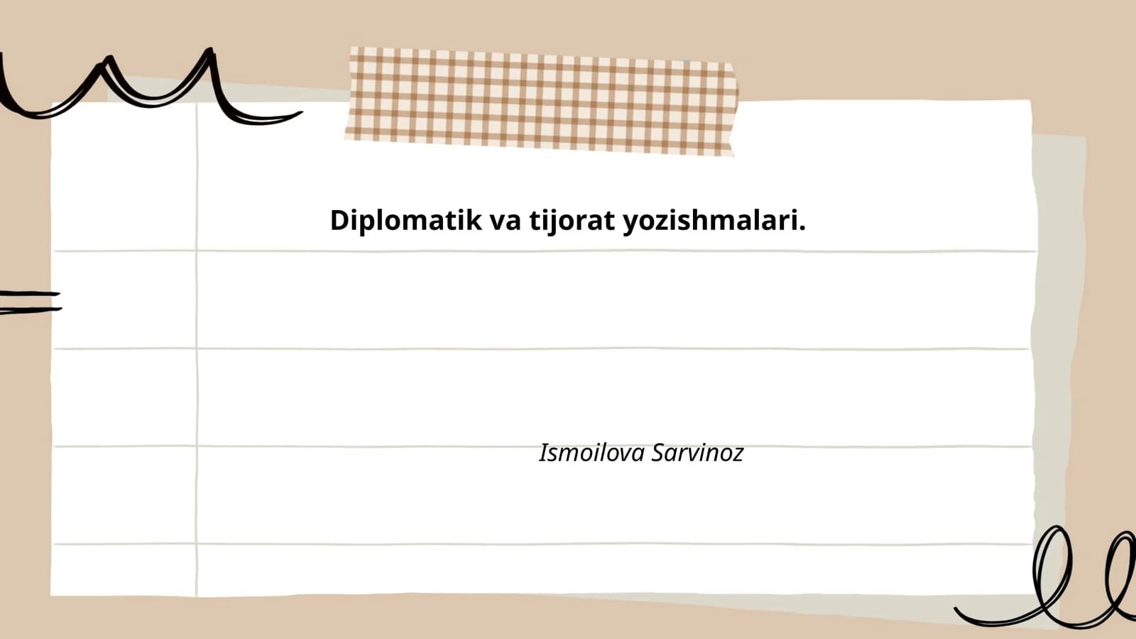 Diplomatik va tijorat yozishmalari
