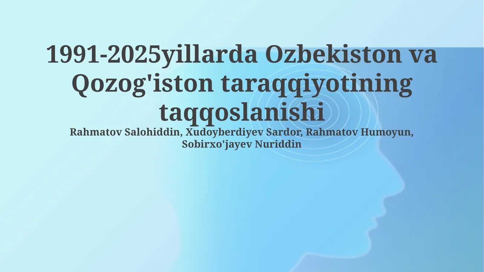 1991-2025yillarda Ozbekiston va Qozog'iston taraqqiyotining taqqoslanishi
