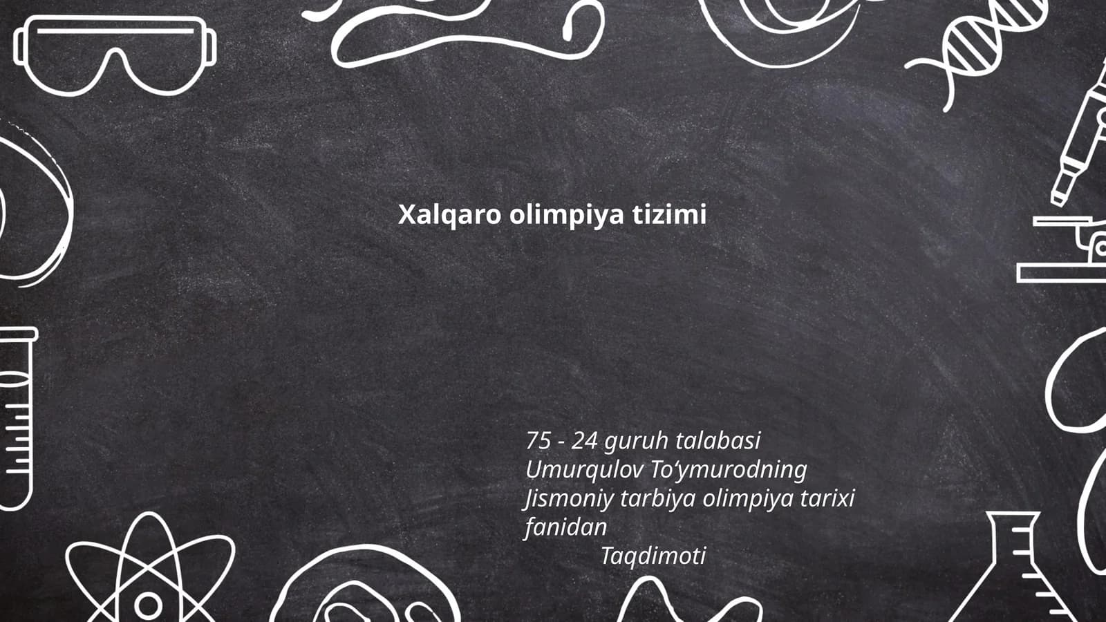 Jismoniy tarbiya olimpiya tarixi fanidan Taqdimoti