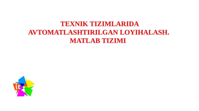 MATLAB TIZIMI