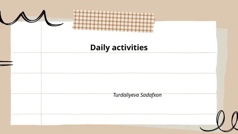 Daily activities