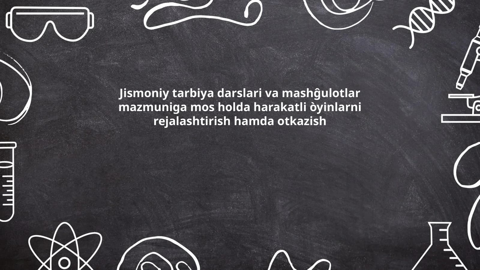 Jismoniy tarbiya darslari va mashĝulotlar mazmuniga mos holda harakatli òyinlarni rejalashtirish hamda otkazish