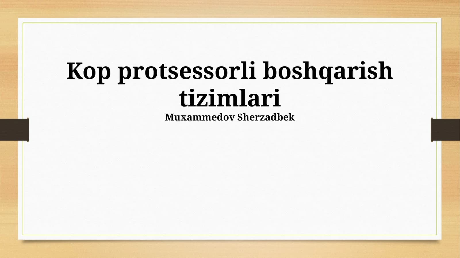 Kop protsessorli boshqarish tizimlari