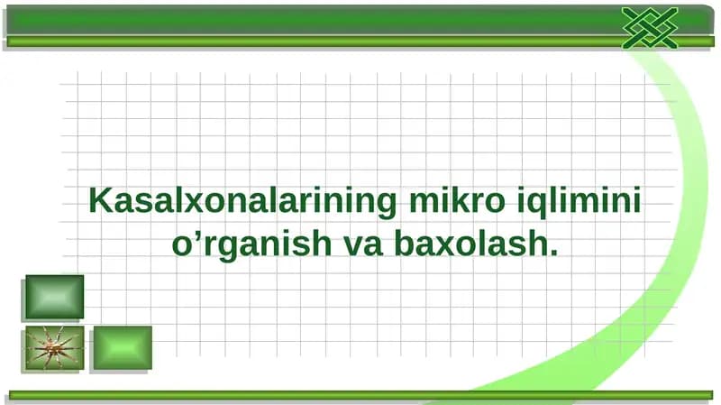 Mikroiqlimni o'rganish