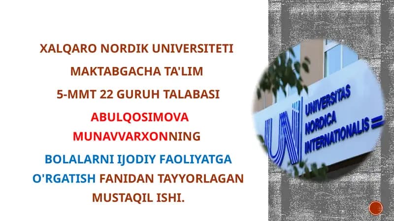 Maktabgacha ta'lim tashkilotlarida teatr turlari