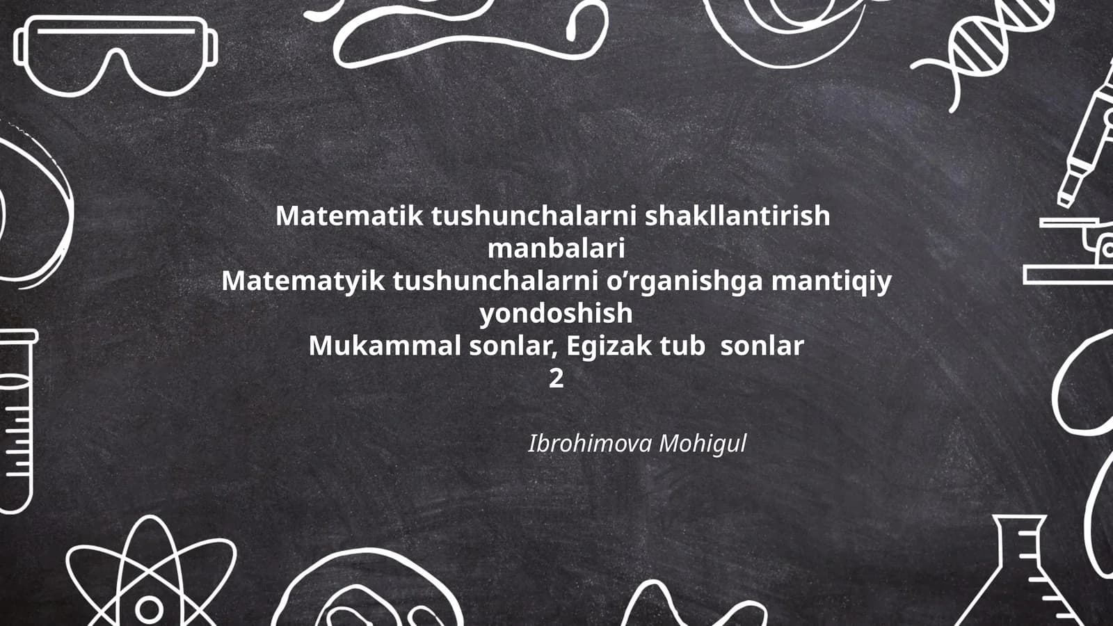 Matematik tushunchalarni shakllantirish manbalari