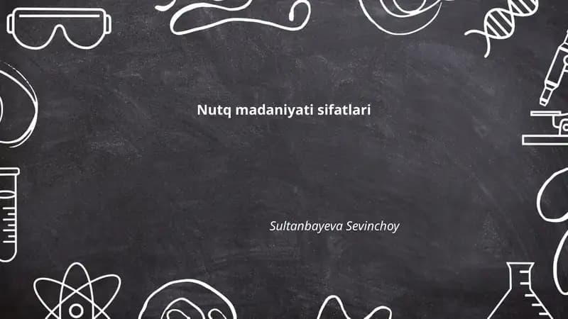 Nutq madaniyati sifatlari