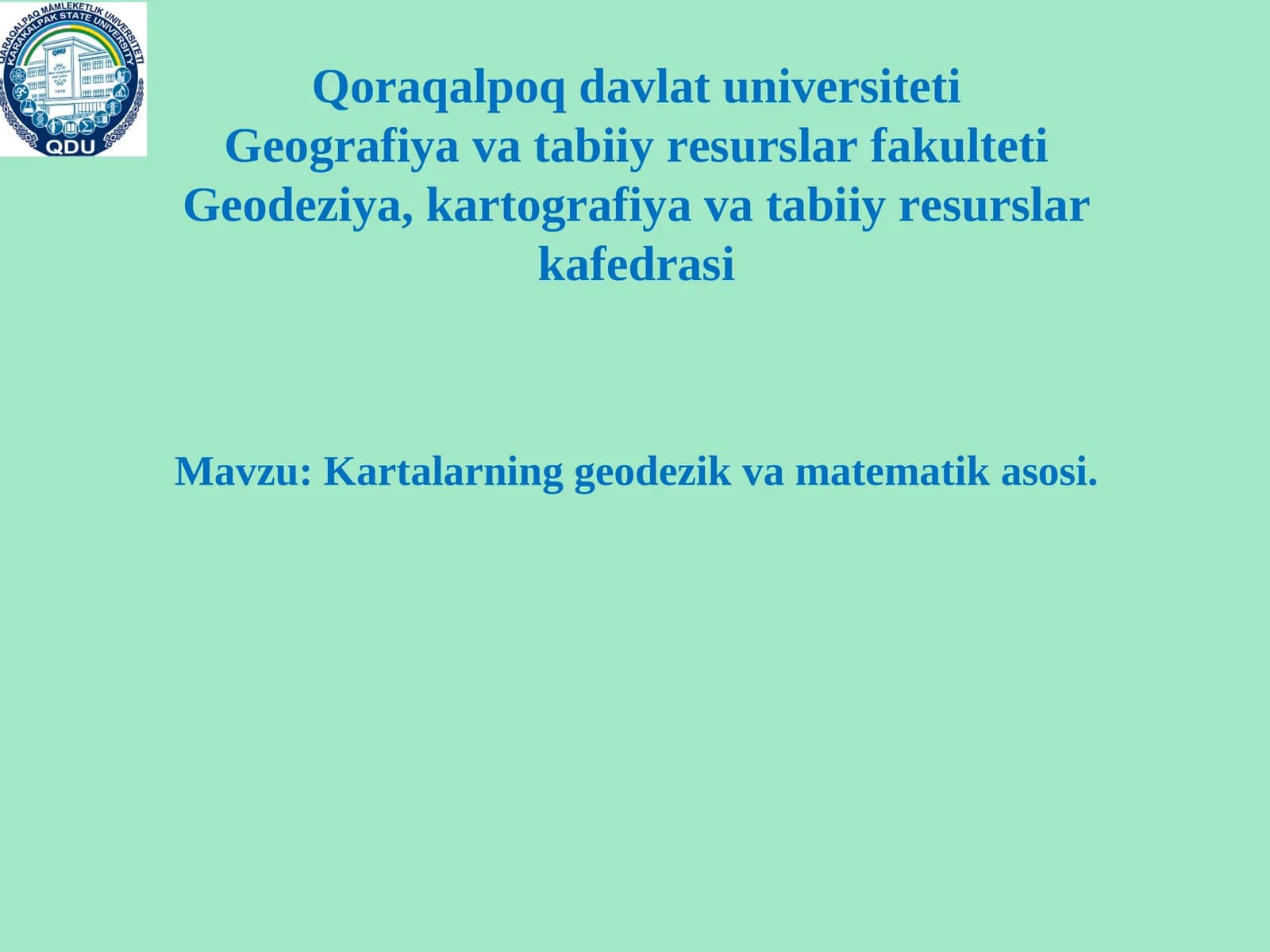 Kartografik proekciyalarni tasniflanishi