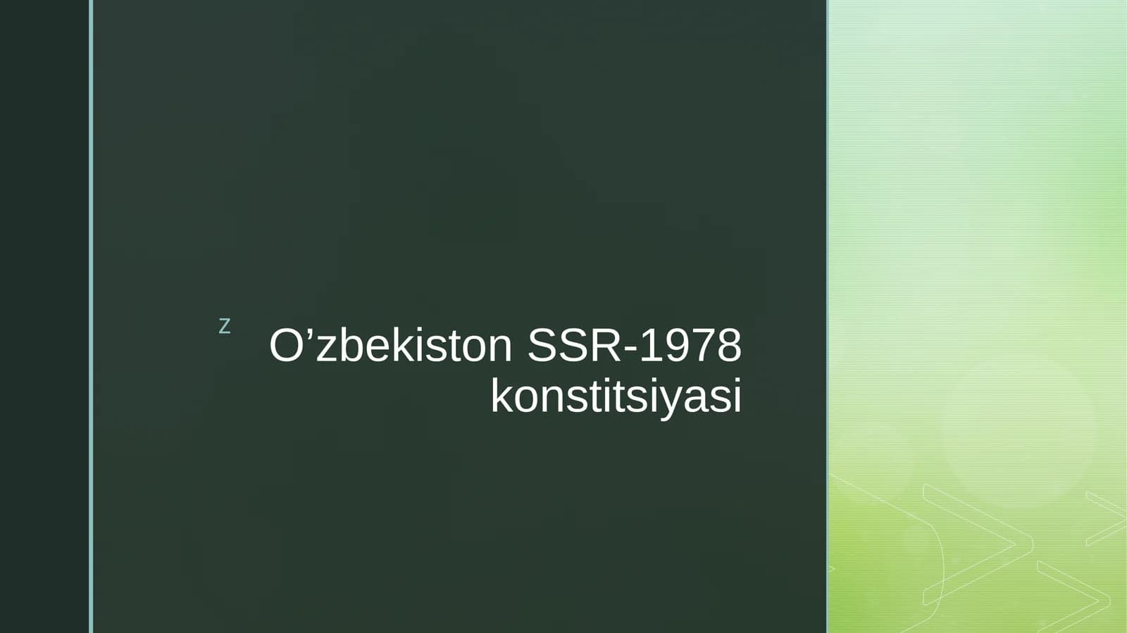 O’zbekiston SSR-1978 konstitsiyasi