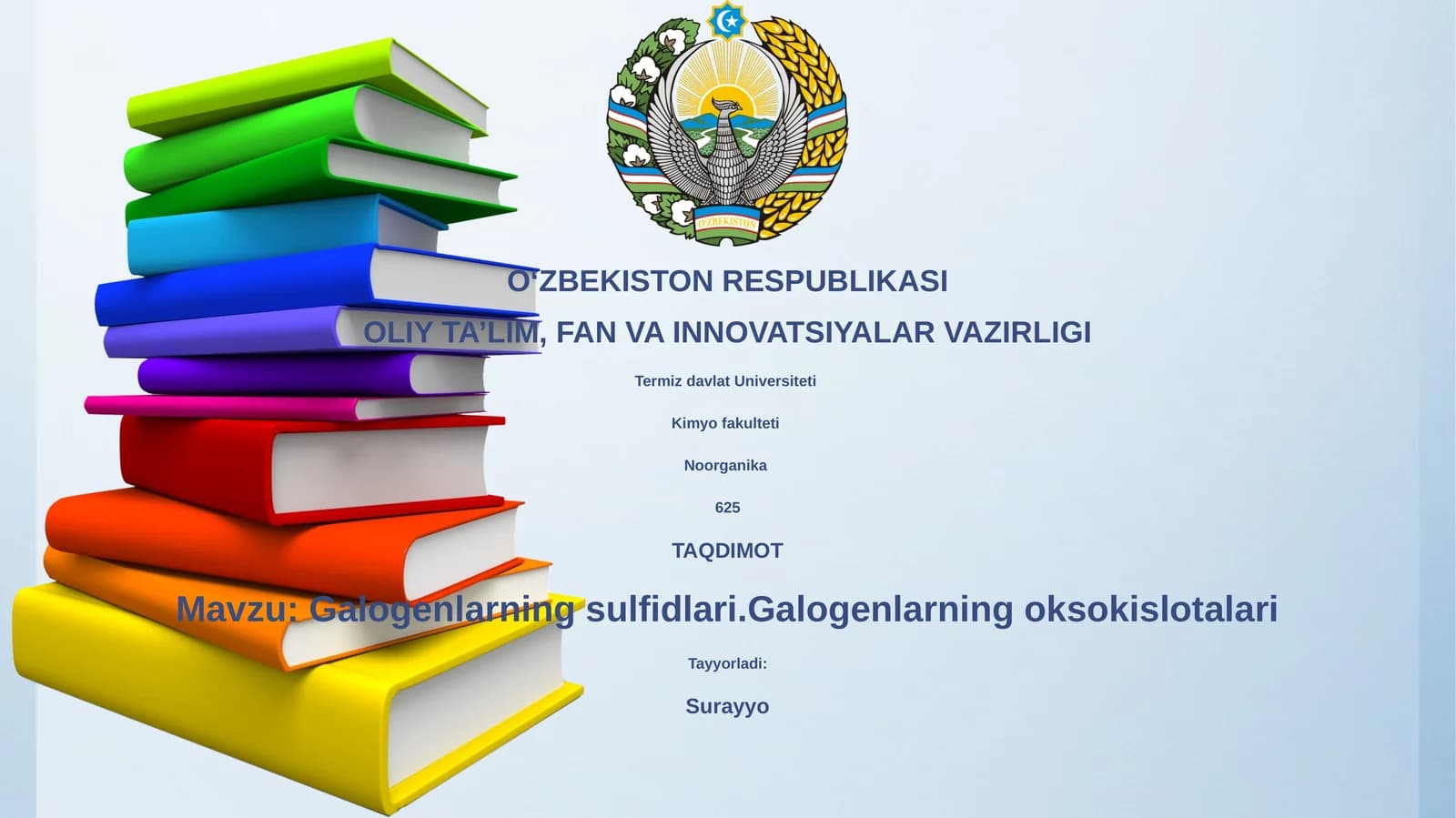 Galogenlarning sulfidlari.Galogenlarning oksokislotalari