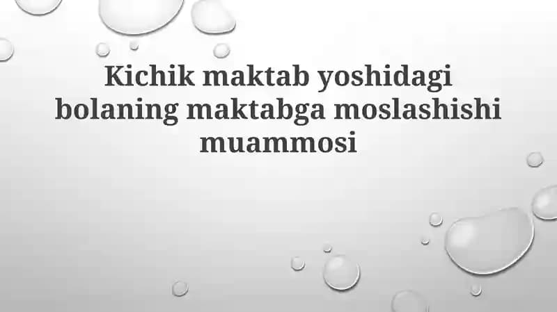 Maktabga Tayyorgarlik