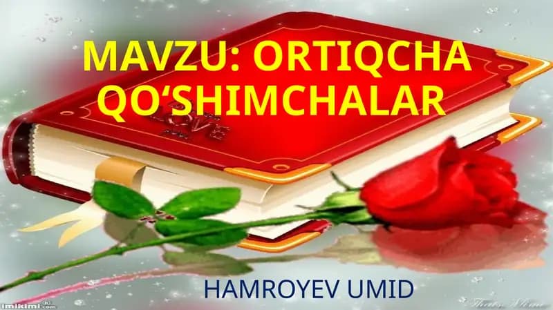 ORTIQCHA QO‘SHIMCHALAR