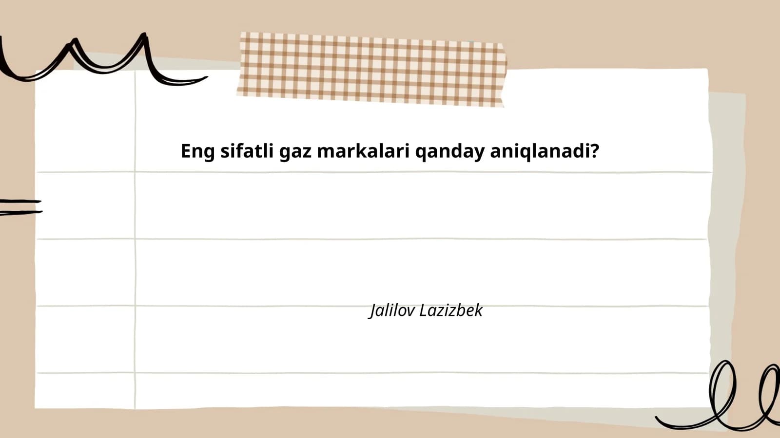 Gaz markalarining sifat mezonlari