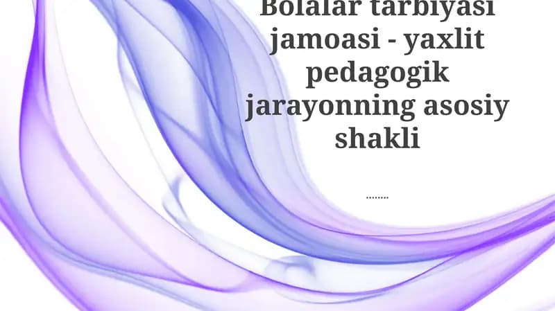 Bolalar tarbiyasi jamoasi