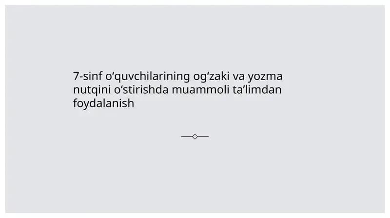 Muammolarni hal qilish