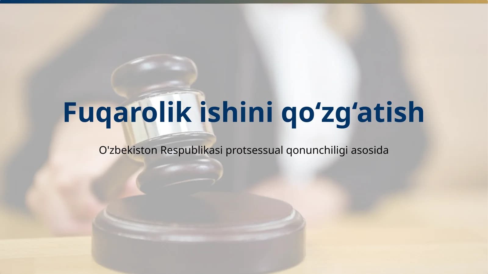 Fuqarolik ishini qo‘zg‘atish