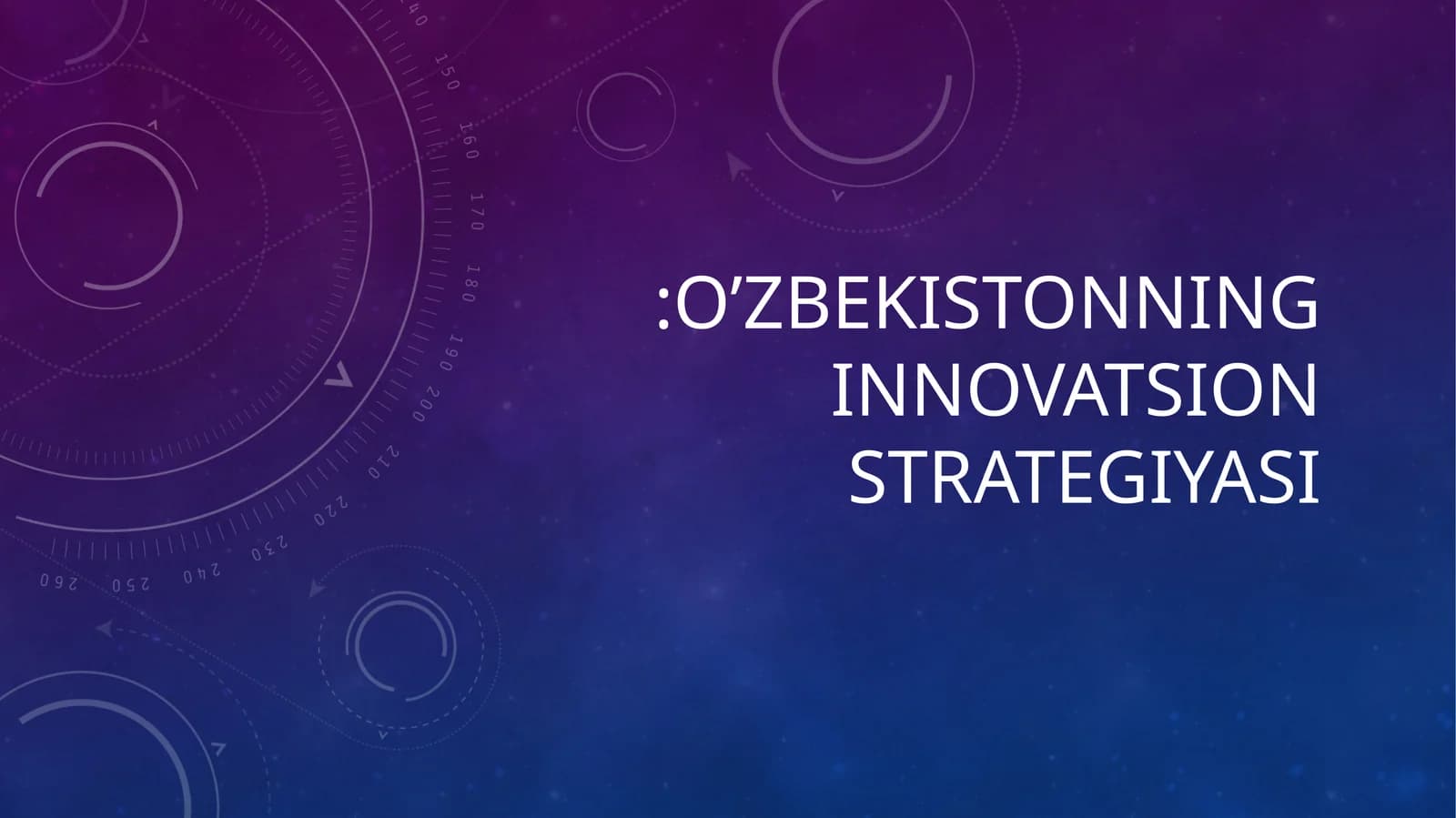 O'zbekistonning innovatsion strategiyasi