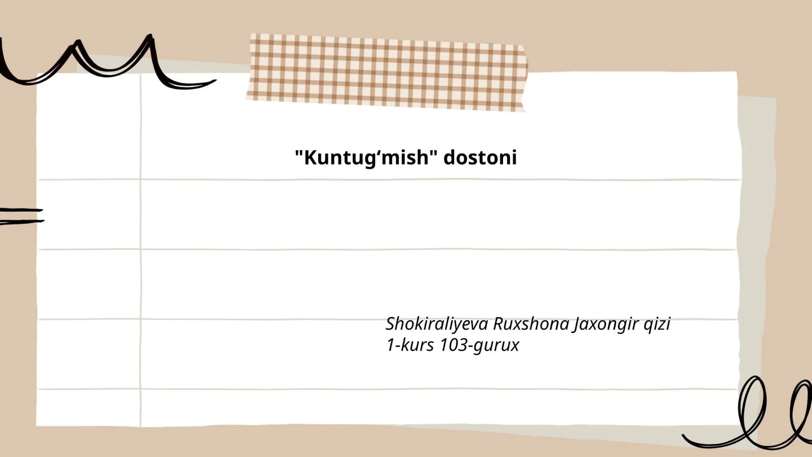 Kuntugʻmish dostoni