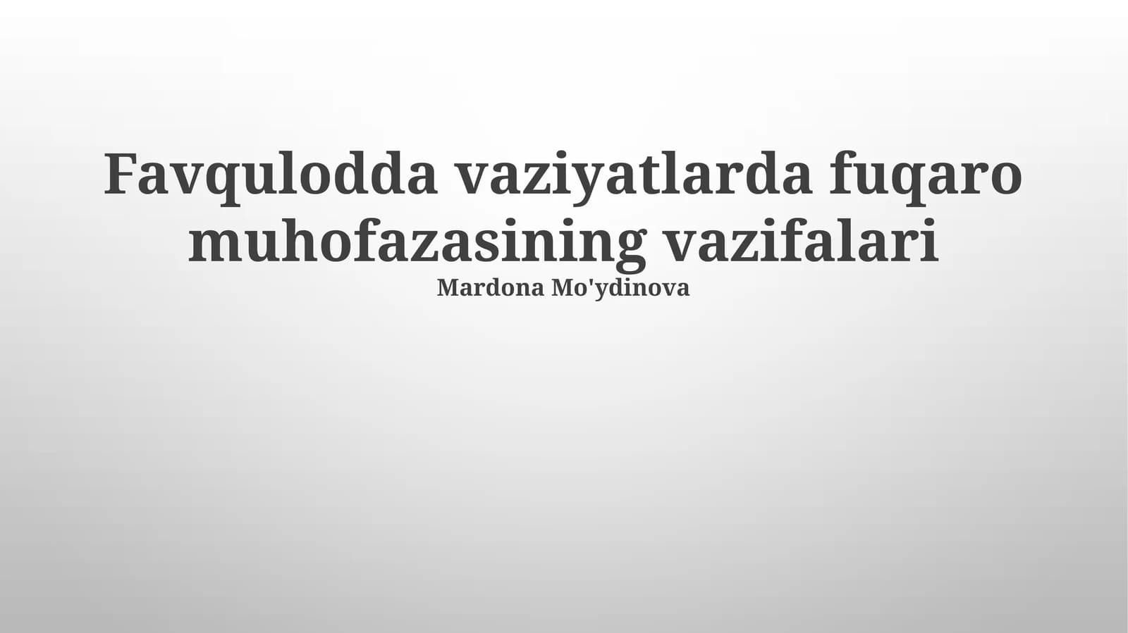 Favqulodda vaziyatlarda fuqaro muhofazasining vazifalari
