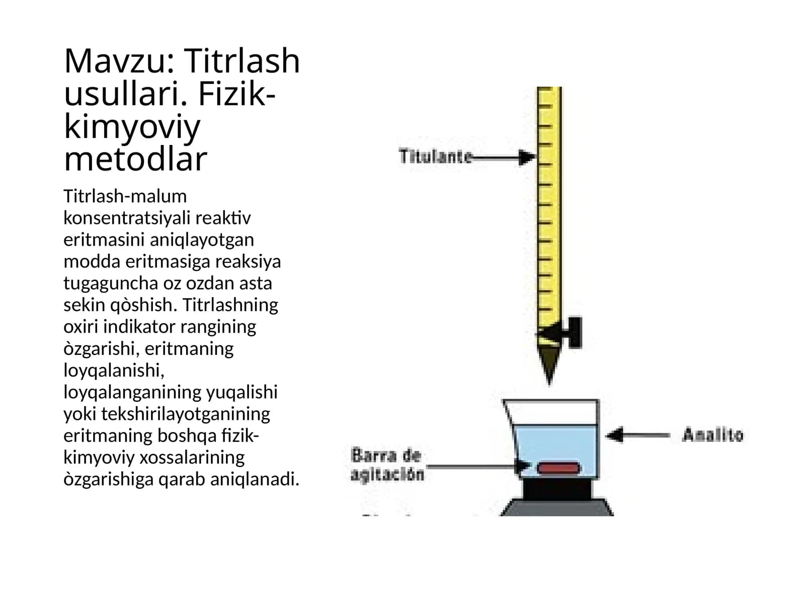 Titrlash usullari