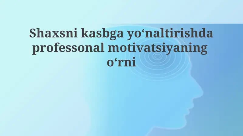 Kasbiy motivatsiya