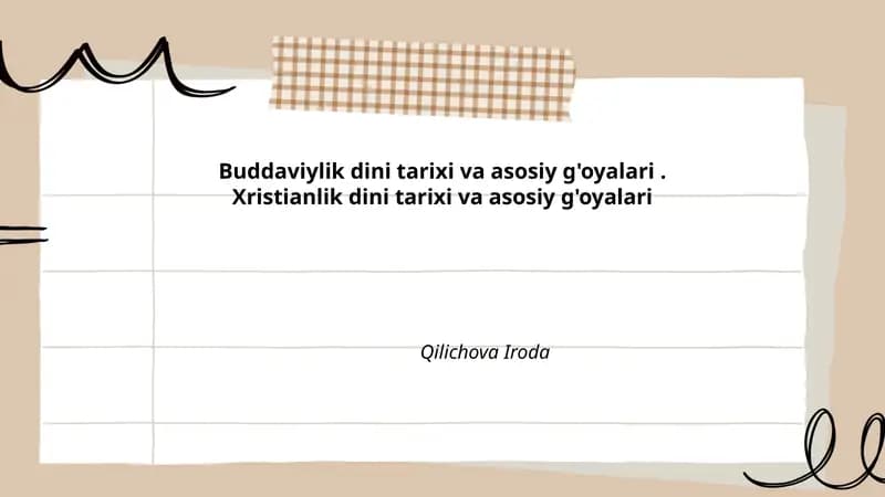Buddaviylik va Xristianlik dini tarixi