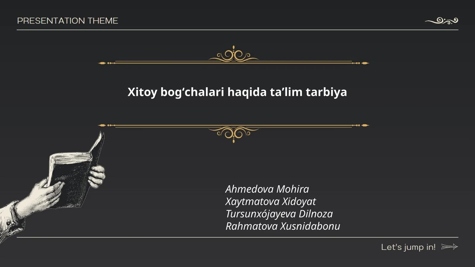 Xitoy bogʻchalari haqida taʼlim tarbiya
