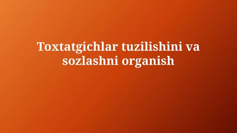 Sovutgichning Asosiy Qismlari va Konfiguratsiyasi