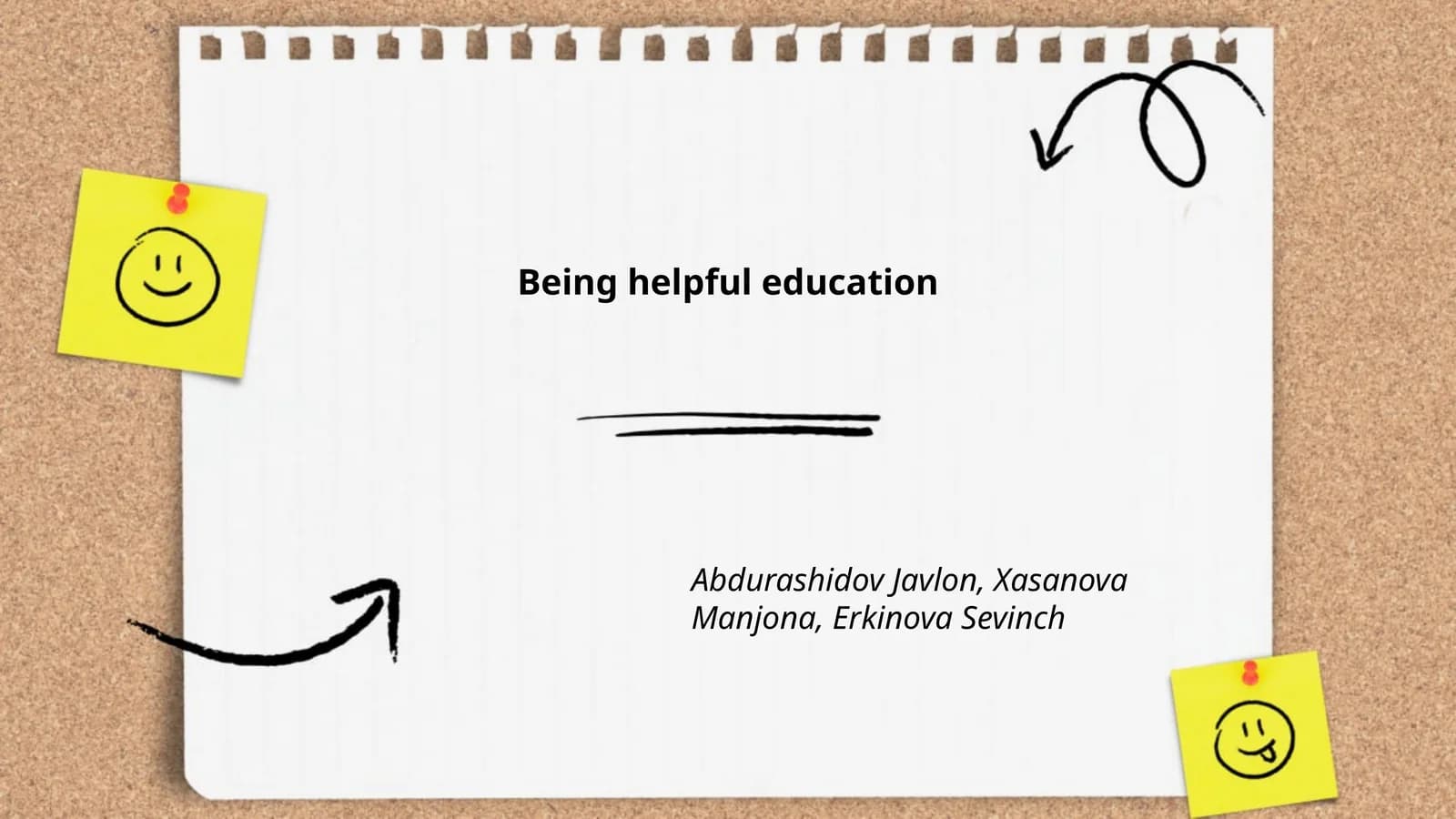 Being helpful education