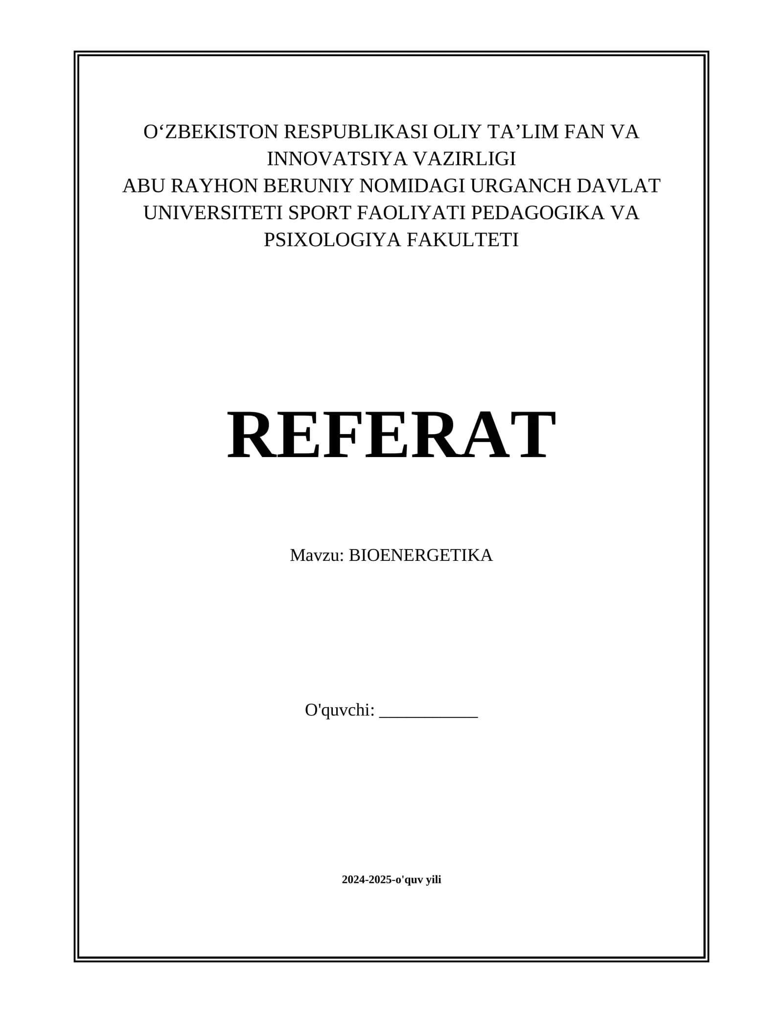 BIOENERGETIKA