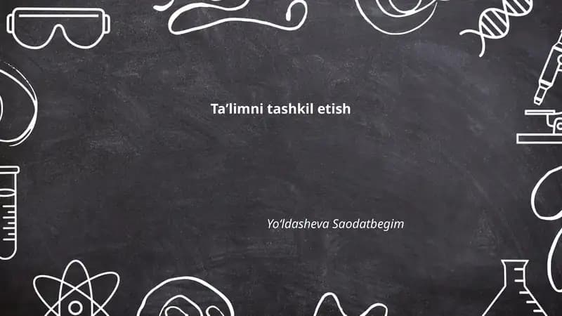 Ta'limni tashkil etish