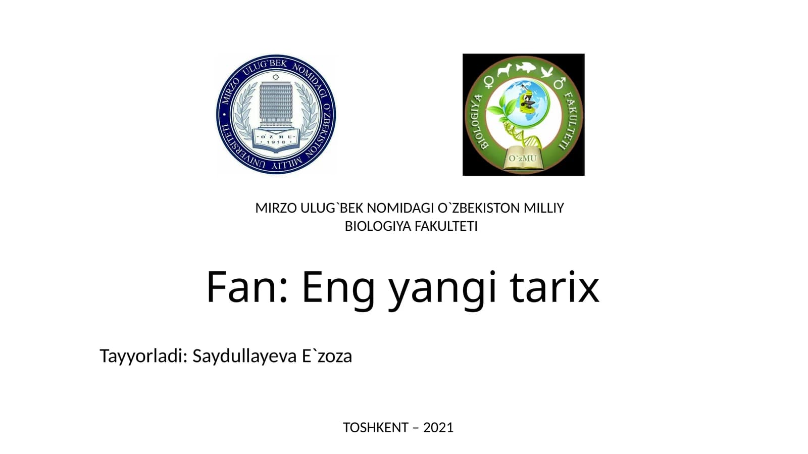 Eng yangi tarix