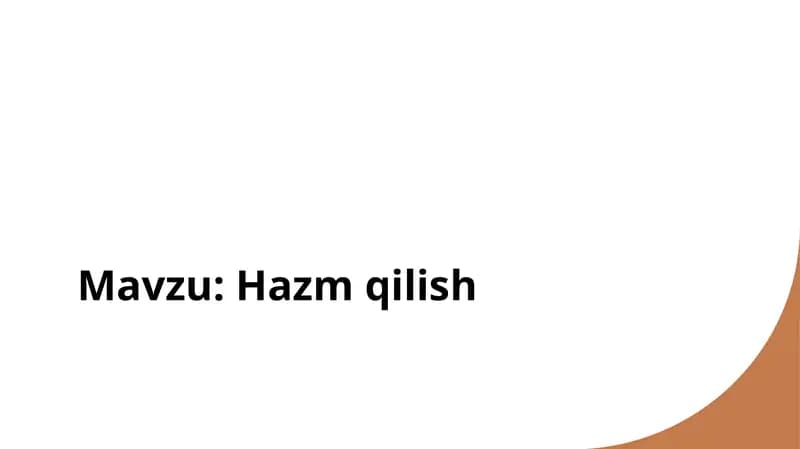 Hazm qilish