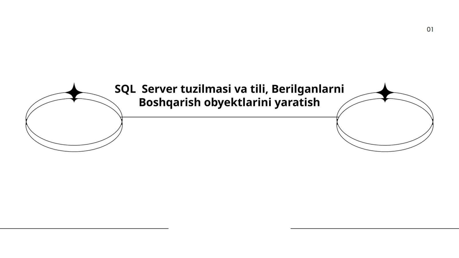 SQL Server tuzilmasi va tili, Berilganlarni Boshqarish obyektlarini yaratish